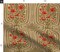 Retro Boho Floral Maximalist Large Scale Red Poppies Scarlet Tanager Songbird Warm Bohemian Eclectic Olive Green Custom Printed Fabric by Spoonflower Various Fabrics by the Yard or Fat Quarter